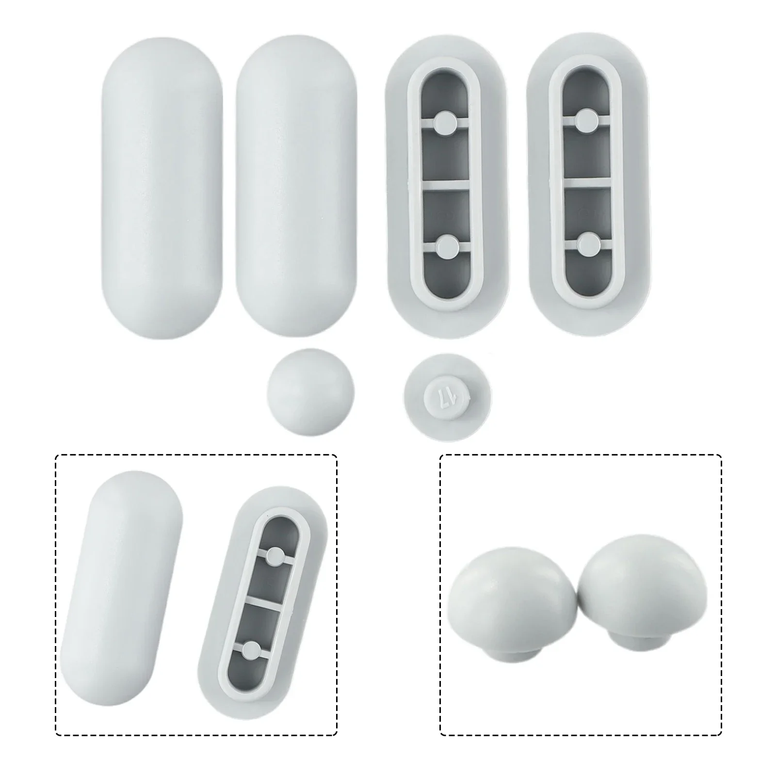 6pcs Antislip Gasket Toilet Seat Bumper Shock Absorber Toilet Seat Cushion Pad ers Bathroom Lifter Kits