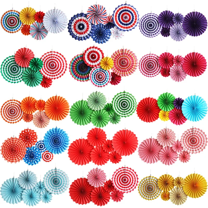 6 teile/satz Dekorative Hochzeit DIY Rad Seidenpapier Hängen Fans Blumen Handwerk Für Geburtstag Party Hochzeit Baby Dusche Dekoration