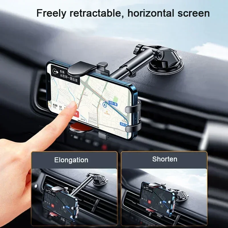 Phone Holder Car Phone Holder Sucker Mobile Smartphone Cellphone Bracket Tablet Vehicles Mount Stand GPS for iPhone 15 Xiaomi Huawei Samsung