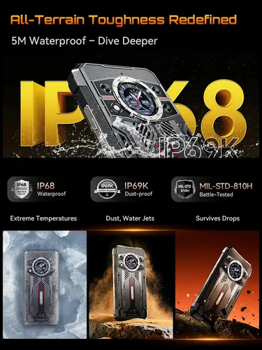 Rugged Smartphone 5G Cubot KingKong 11, 10200mAh Battery, Dimensity 7025, 6nm, 2.5GHz, 32GB RAM(16+16), 256GB ROM,108MP Camera - Image 3