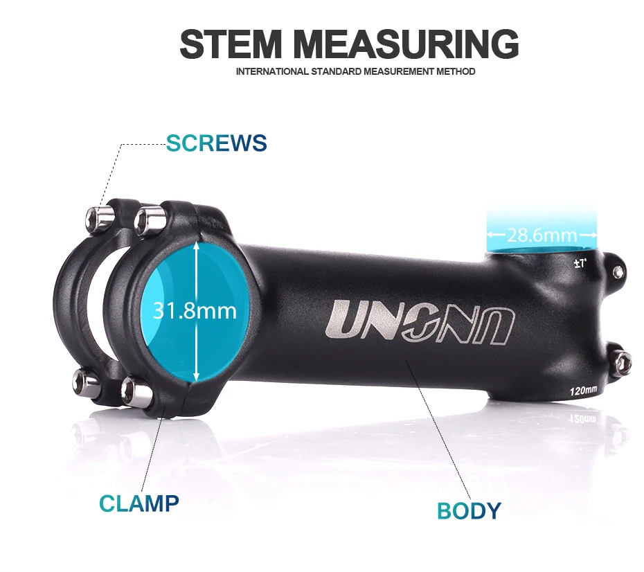 UNO Ultra Light Bike Stem 7 17 Degree MTB Road Bike Adjustable Handlebar 60/70/80/90/100/110/120/130mm MTB Bike Power Parts