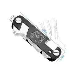 Men's Stylish Keychain Holder - Premium Quality Compact Key Organizer (Black)