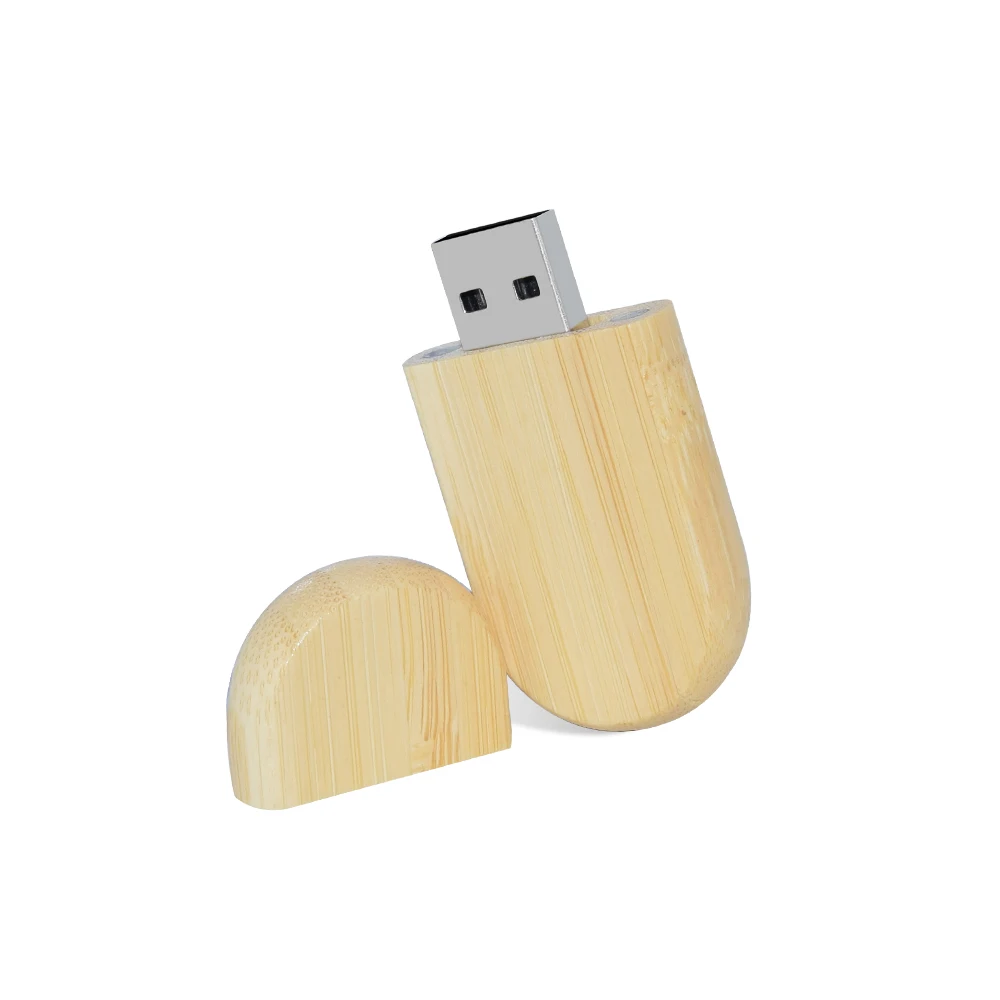 USB 2.0 hot selling Oval Wooden USB+ BOX pendrive (10pcs free custom logo) USB 4GB 8GB 16GB 32GB 64GB USB flash drive usb pen drive USB Flash Drives