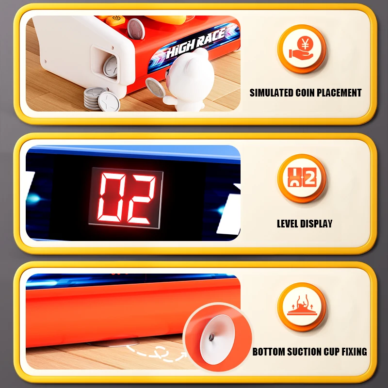 Children Car Machine Coin Racing Breakthrough Funny Table Toy With light Sound Kids Toys Party Game Educational Boy Gift 5