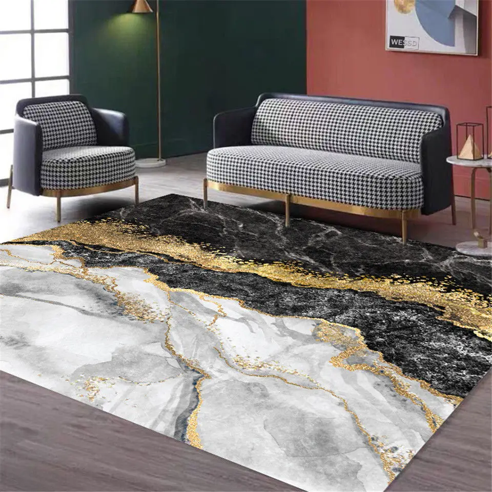 Large Modern Living Room Carpet Black Large Living Room Carpet Luxury Black White Aliexpress