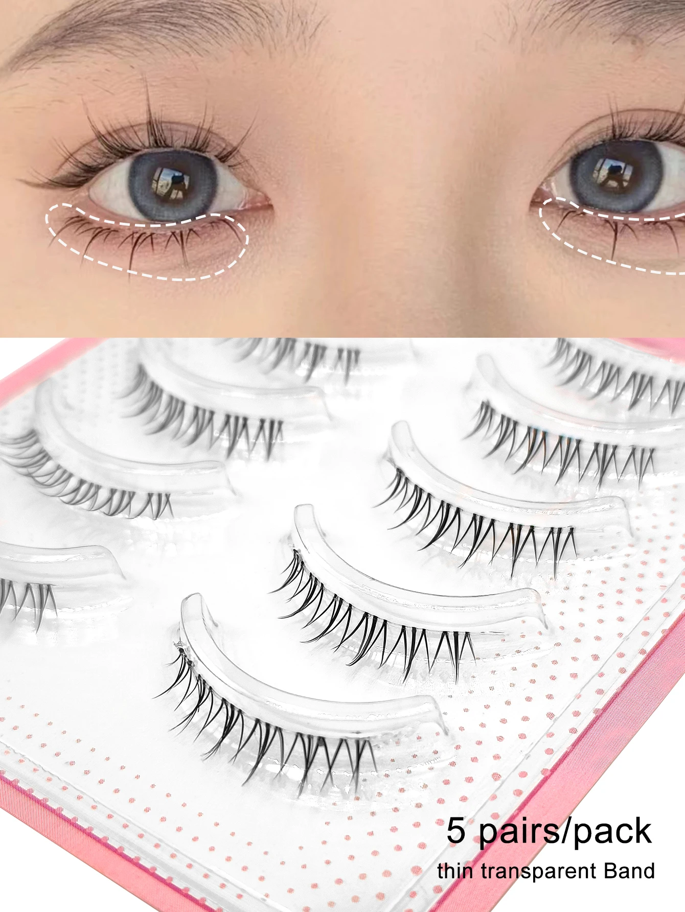 

5 пар нижние ресницы Yelix манга прозрачная лента Wispy маленькое пламя под искусственными ресницами натуральные нижние ресницы корейский макияж