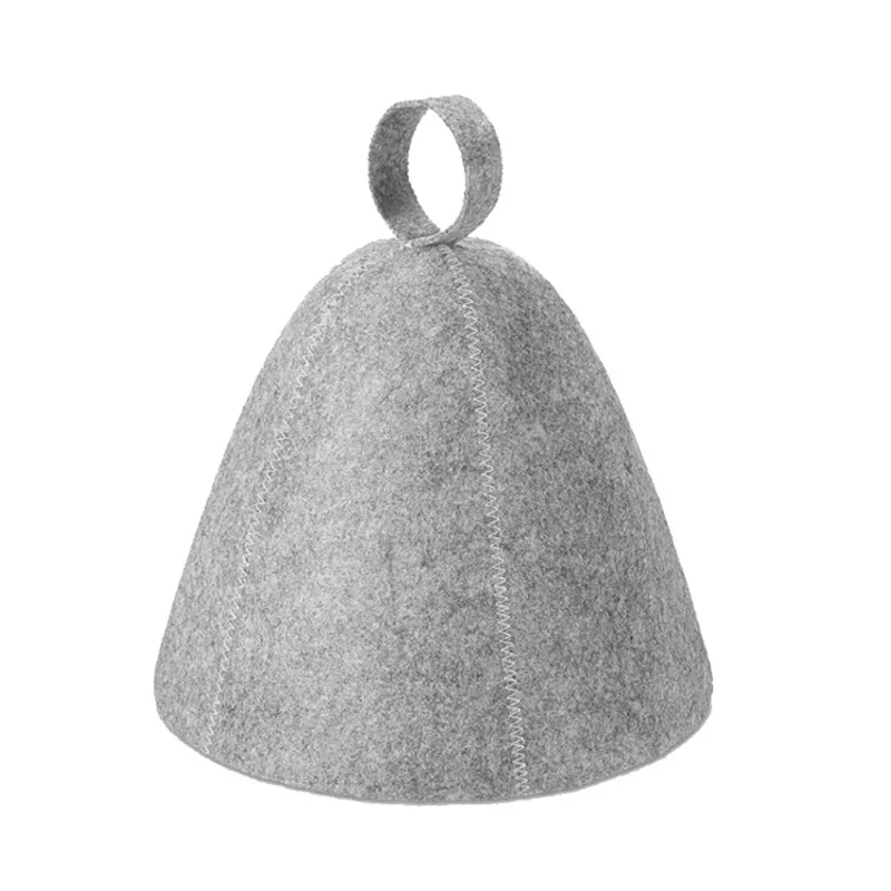 sauna  Anti Heat Sauna Hat Thicken Wool Felt Shower Cap Hair Turban Quickly Towel Drying Towel Hats Sauna Bathroom Accessories 2