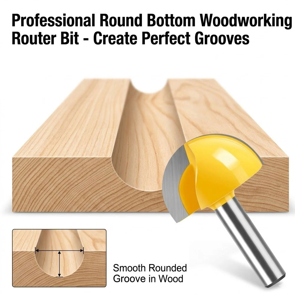 8mm Shank Round Bottom Wood Router Bit