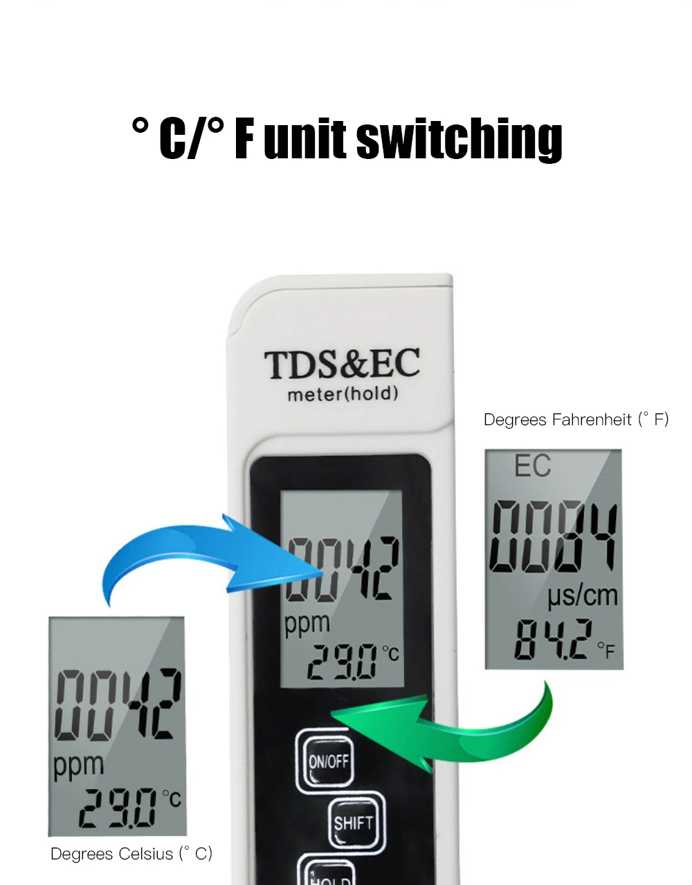 Description Picture 6 of itemWater Fertilizer Concentration Portable Water TDS Meter Pen EC Conductivity Tester Water Quality Monitor For Drinking PH Meters