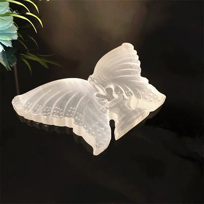 

Beautiful 1pc Natural Crystal Selenite Stone Butterfly Animal Mineral Specimen Crystal Crafts Lucky Feng Shui Quartz Crystals