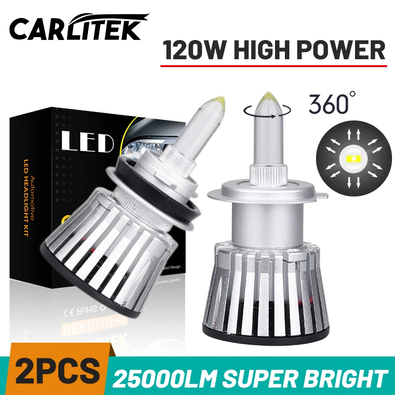 Светодиодсветодиодный лампа H7 360 25000LM HB3 HB4 Turbo Bi LED проектор линза H11 9005