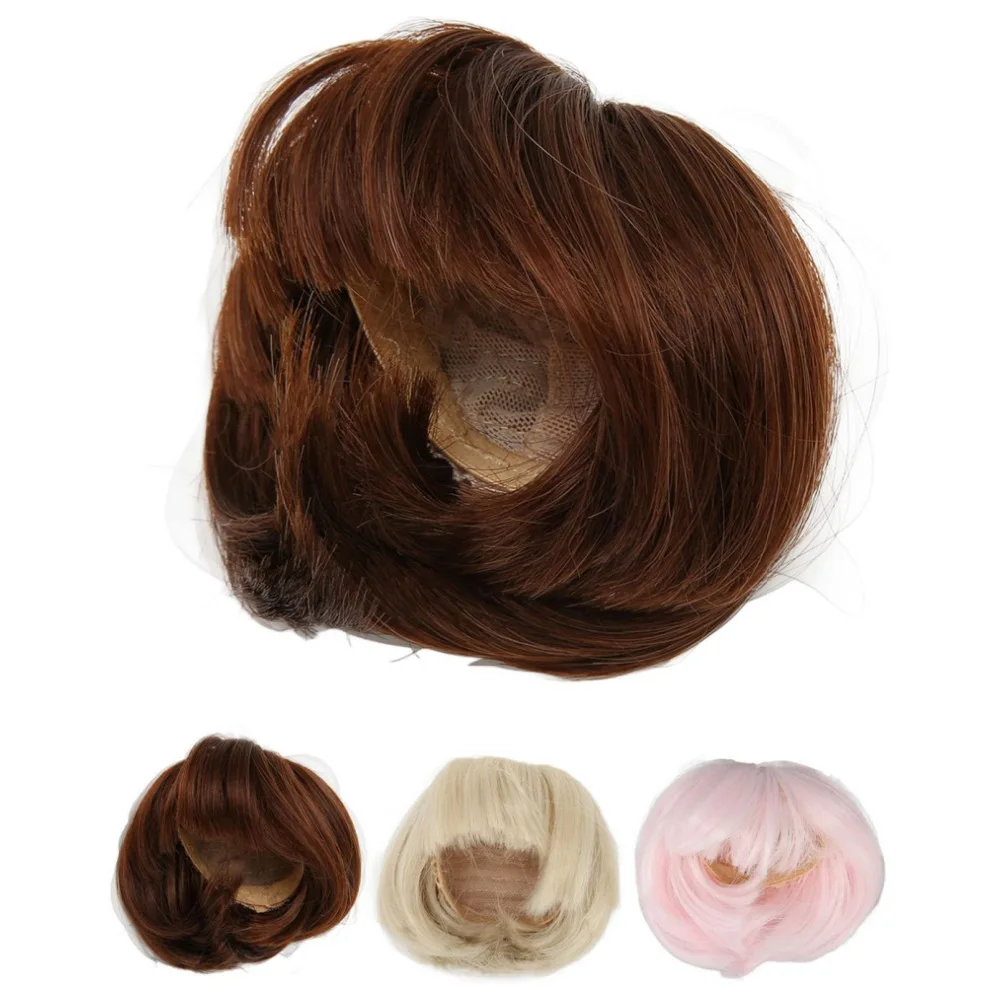 15-25CM Doll Wig Quality Doll Accessories White Brown Pink Gold Color Doll Hair 1/3 1/4 1/6 Size Doll Wigs Decors