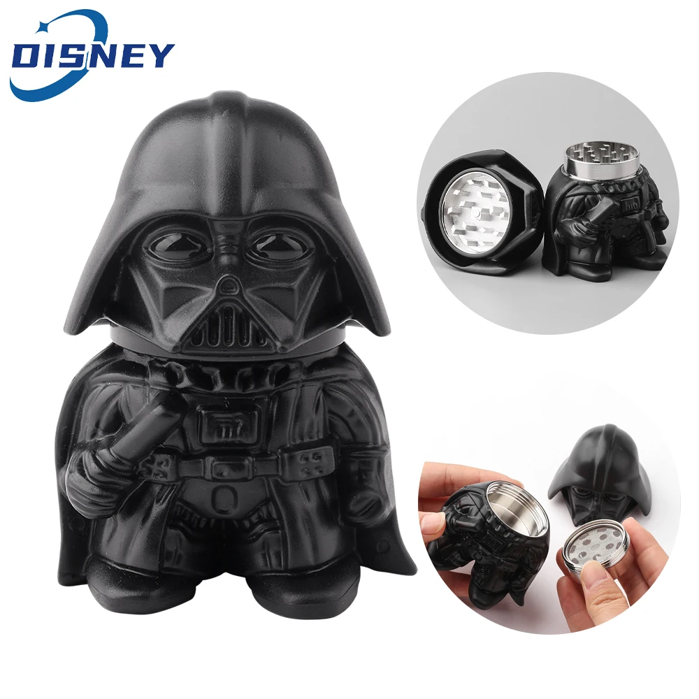 Disney Classic Movie Star Wars Darth Vader Tobacco Crusher Portachiavi Tabacco Herb Grinder Magnet Hand Muller Crusher Pipe