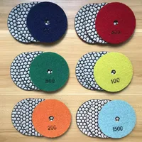 1/3/6/7Pcs Diamond Dry Polishing Pads Granite Marble Flexible Resin Sanding Discs 100mm Ceramic Stone Polisher 4inches