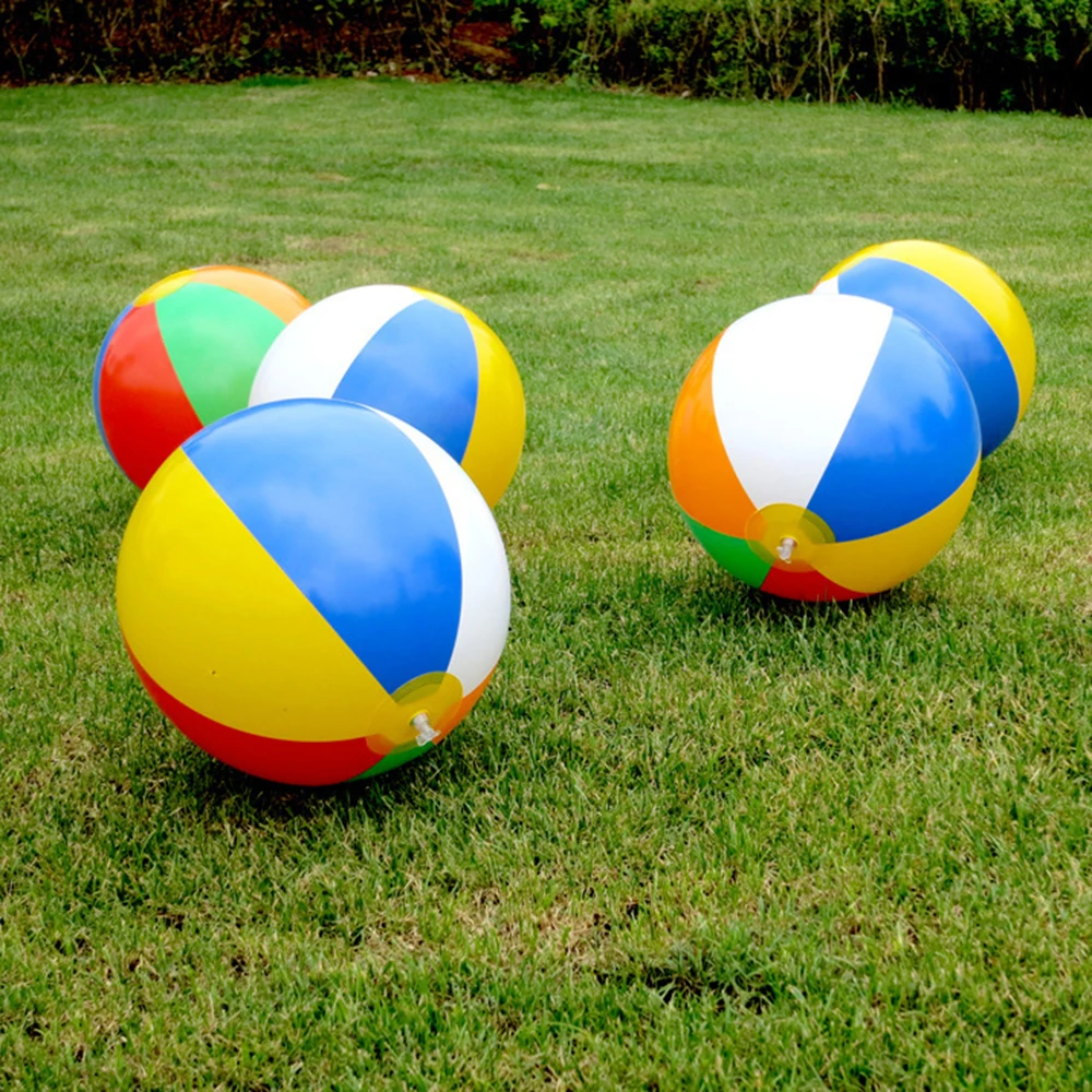 25CM Colorful Baby Kids Learning Beach Ball Sea Swimming Pool Water Play Ball Inflatable Children Educational Toys Beach 1/2PCS