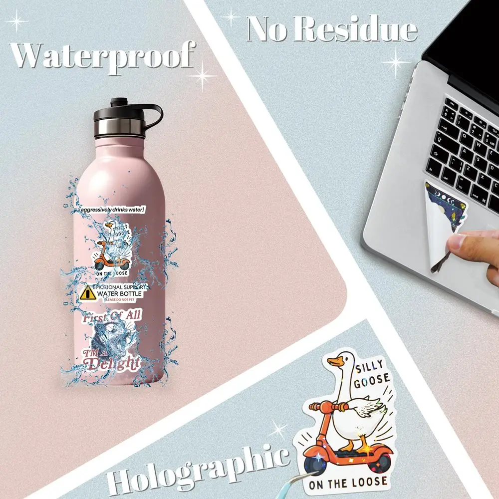 200Pcs Waterproof Funny Quote Stickers Pack - Cool Accessories for Water Bottles, Phones, Laptops, and Cars