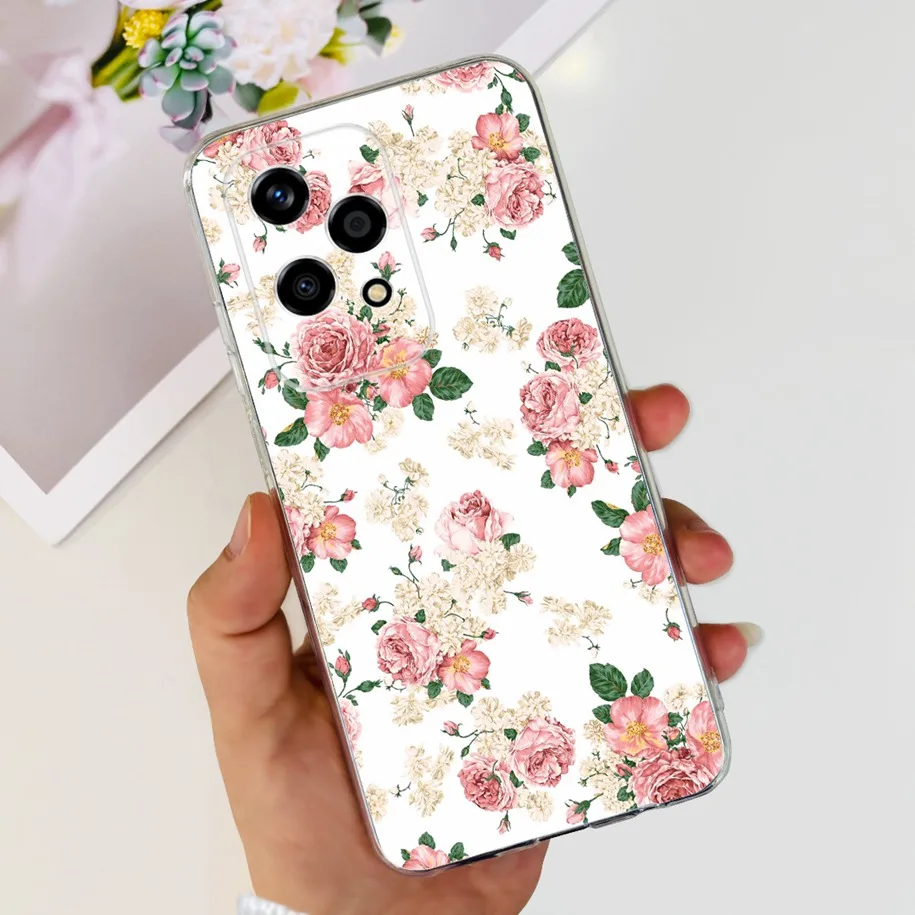 Floral Transparent Soft Silicone Phone Case - Protective Bumper