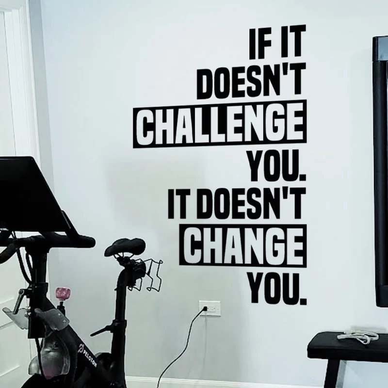 Se Non Ti Sfida Citazioni Palestra Wall Sticker Vinile Home Gym Decor Training Room Fitness Studio Decalcomania Murale Rimovibile Q054