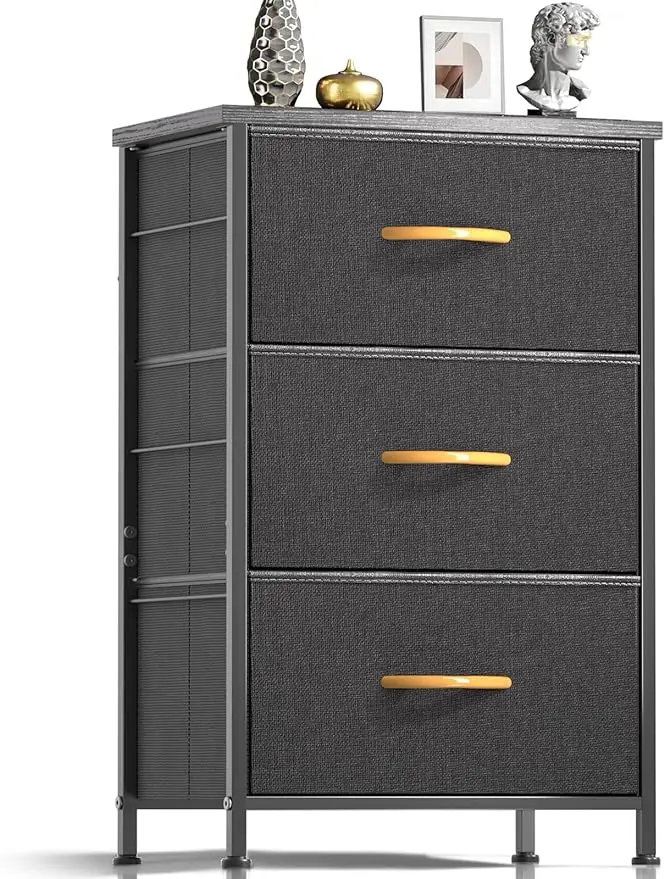 

Комод ROMOON для спальни, тканевый комод с 3 съемными ящиками, комод с прочной стальной рамой