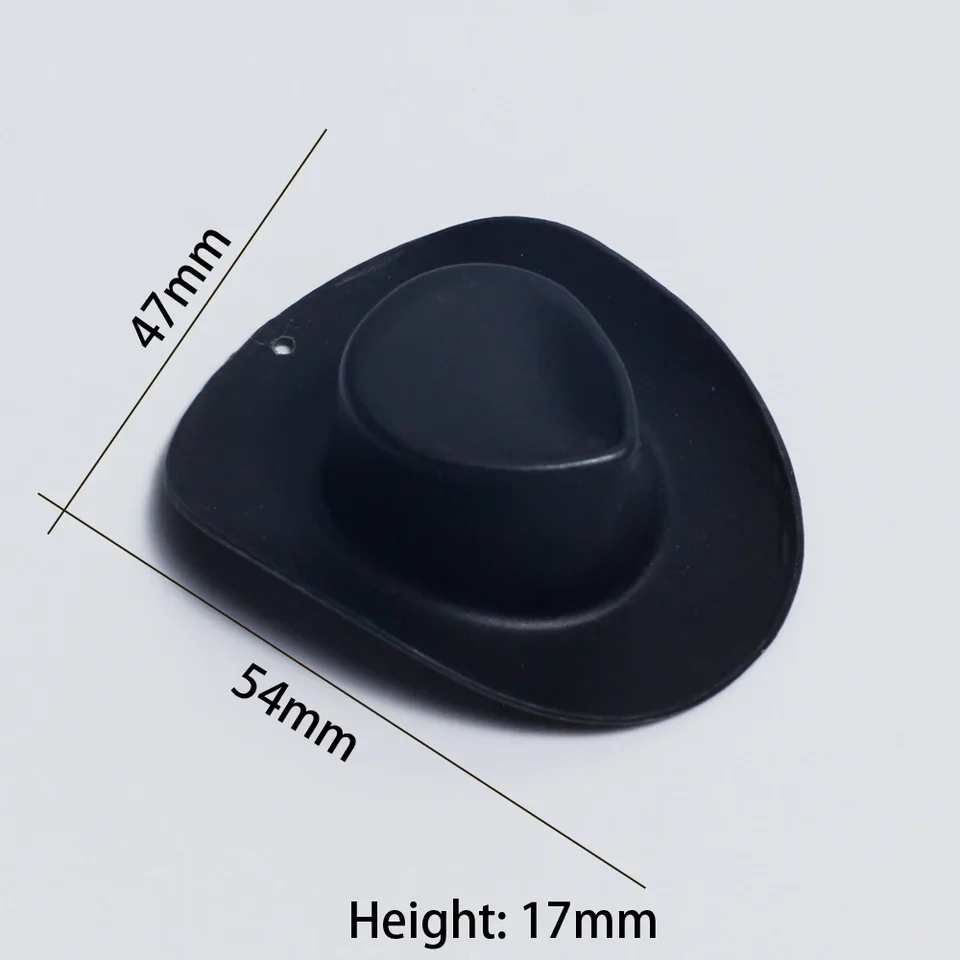 24x Cowboyhut Perlen Bunt - Acryl Charms 21x26mm Für Schmuck & Basteln