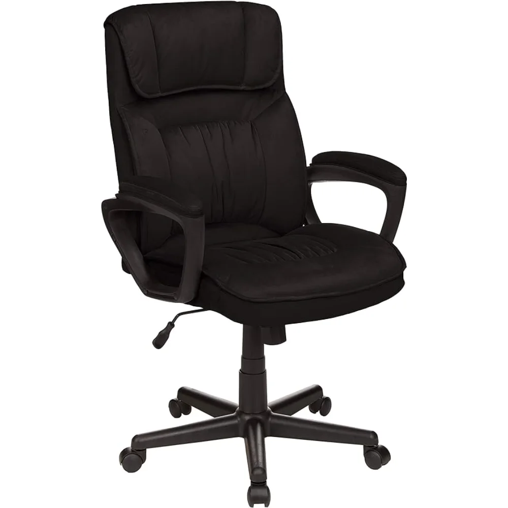 

Basics Classic Office Desk Computer Chair - Adjustable, Swiveling, Ultra-Soft Microfiber, Lumbar Support