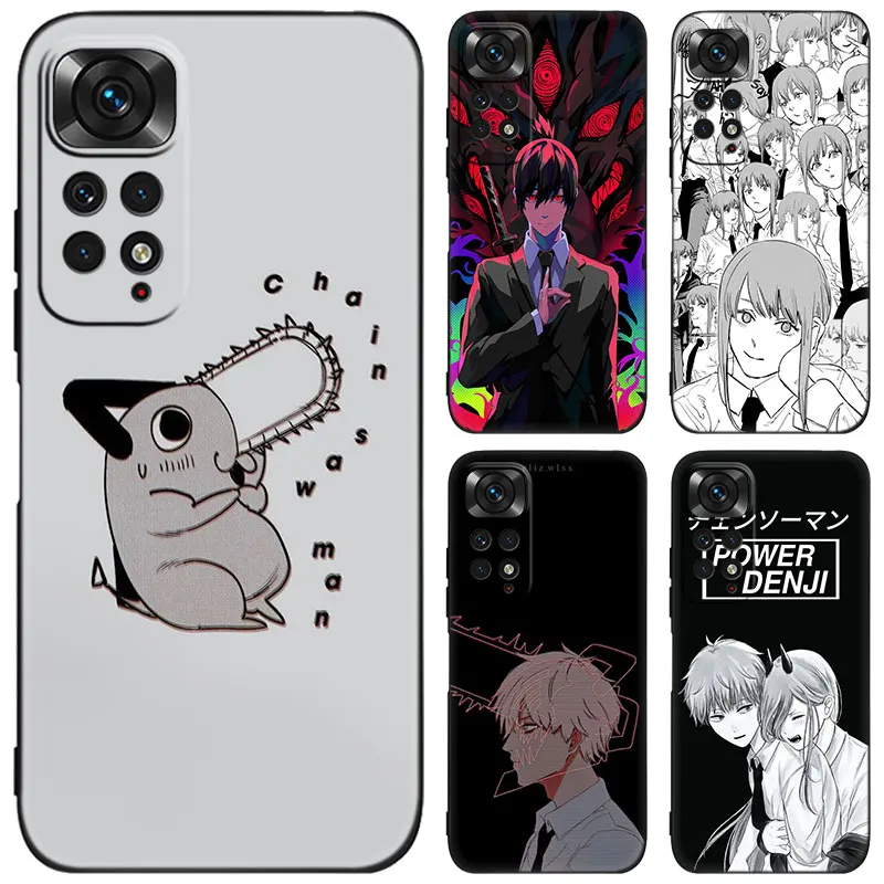Manga Chainsaw Man Makima Custodia Per Telefono Nera Per Xiaomi Redmi Note 12 Pro 11 Pro Plus 11S 11T 10 10T 5G 10S 9S 9 8 Pro Cover