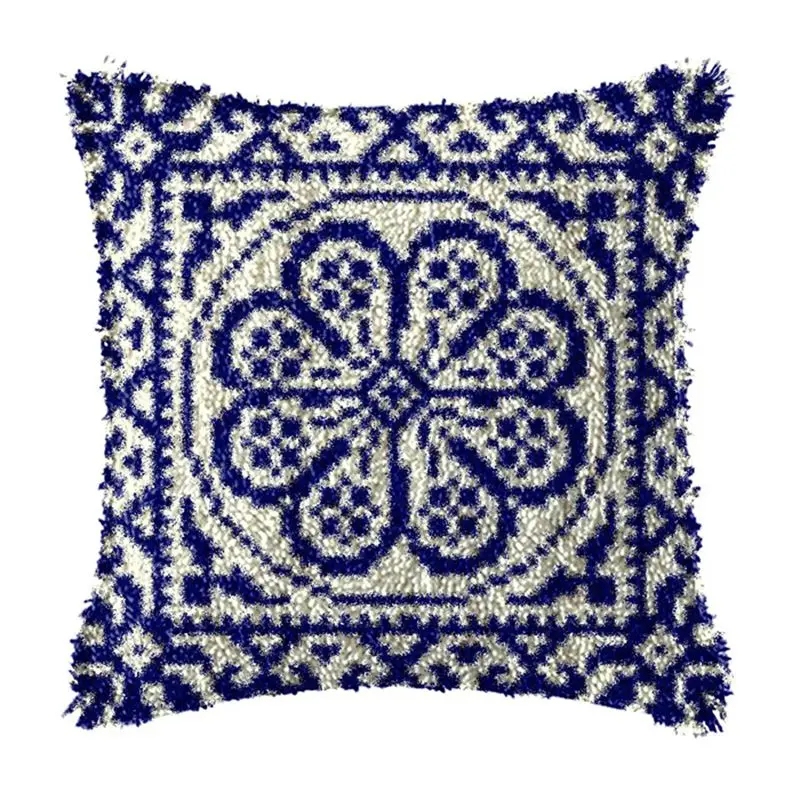 European Style Cross Stitch Cushion Latch Hook Carpet Kruissteek Borduurpakket Embroidery Kit Cross Stitch Pillow