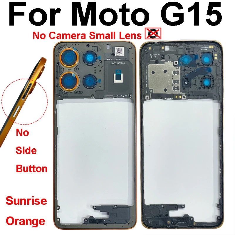 Motorola MOTO G15 G15 전원 중간 프레임 커버 베젤 교체 수리 부품 용 중간 프레임 커버