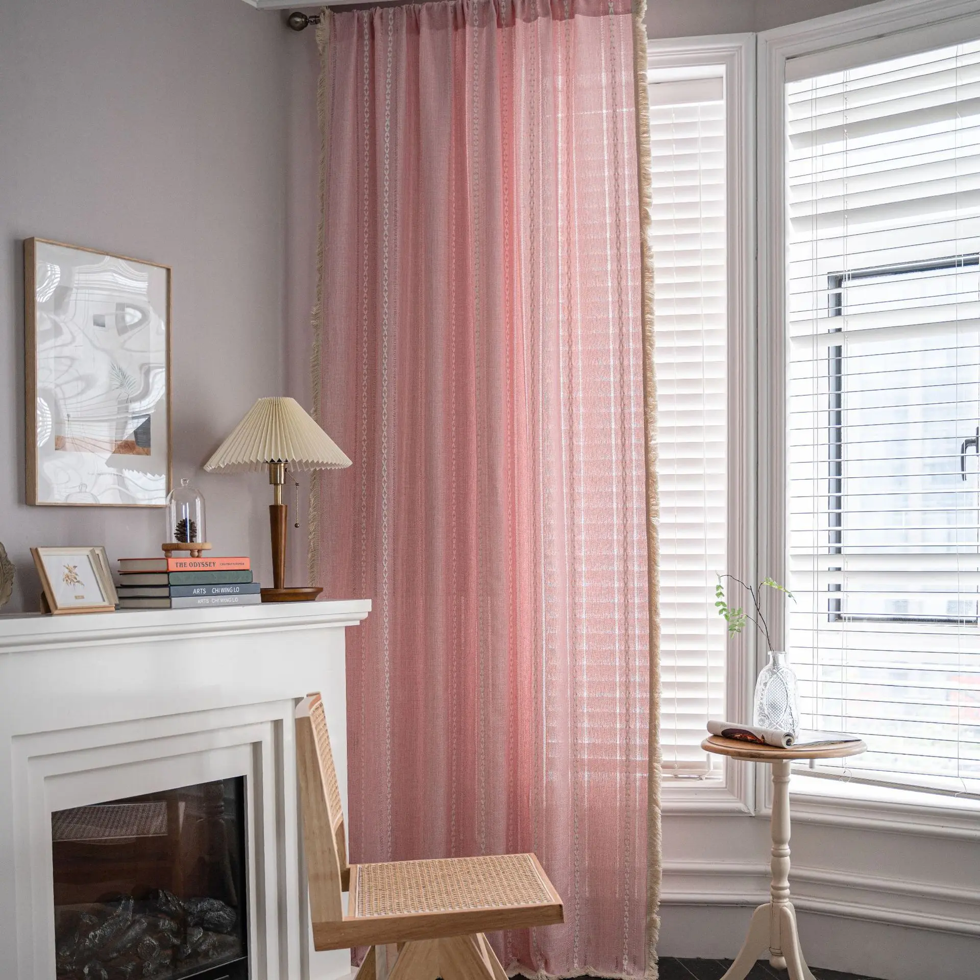 Embroideries Linen Curtains Tassels Edge 5