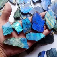 Dalles de Labradorite bleue 50g/100g/200g, pierres brutes, bijoux labradorite, bricolage, cadeau en cristal, tranche de pierre polie Big Flash, cadeau idéal 4