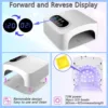 72W UV LED Nail Lamp Rechargeable Nail Dryer with 4 Timer Setting Sensor Professional Nail Art Manicure Tools for Home and Salon 5