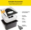 4.5 Liter Deep Fryer w/Basket Strainer, XL Jumbo Size, Adjustable Temperature & Timer, Perfect for Fried Chicken, Shrimp 6