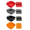 Air Fryers Silicone Basket Plate Square Reusable Air Fryers Cooking Accessories 1
