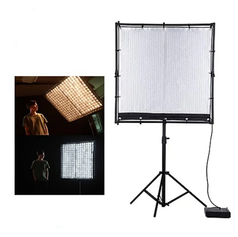 

Falcon Eyes RX-120TDX Studio Video Lighting Panel 600W Fill-in Lamp Rollable Cloth Bi-Color LED Photo Light