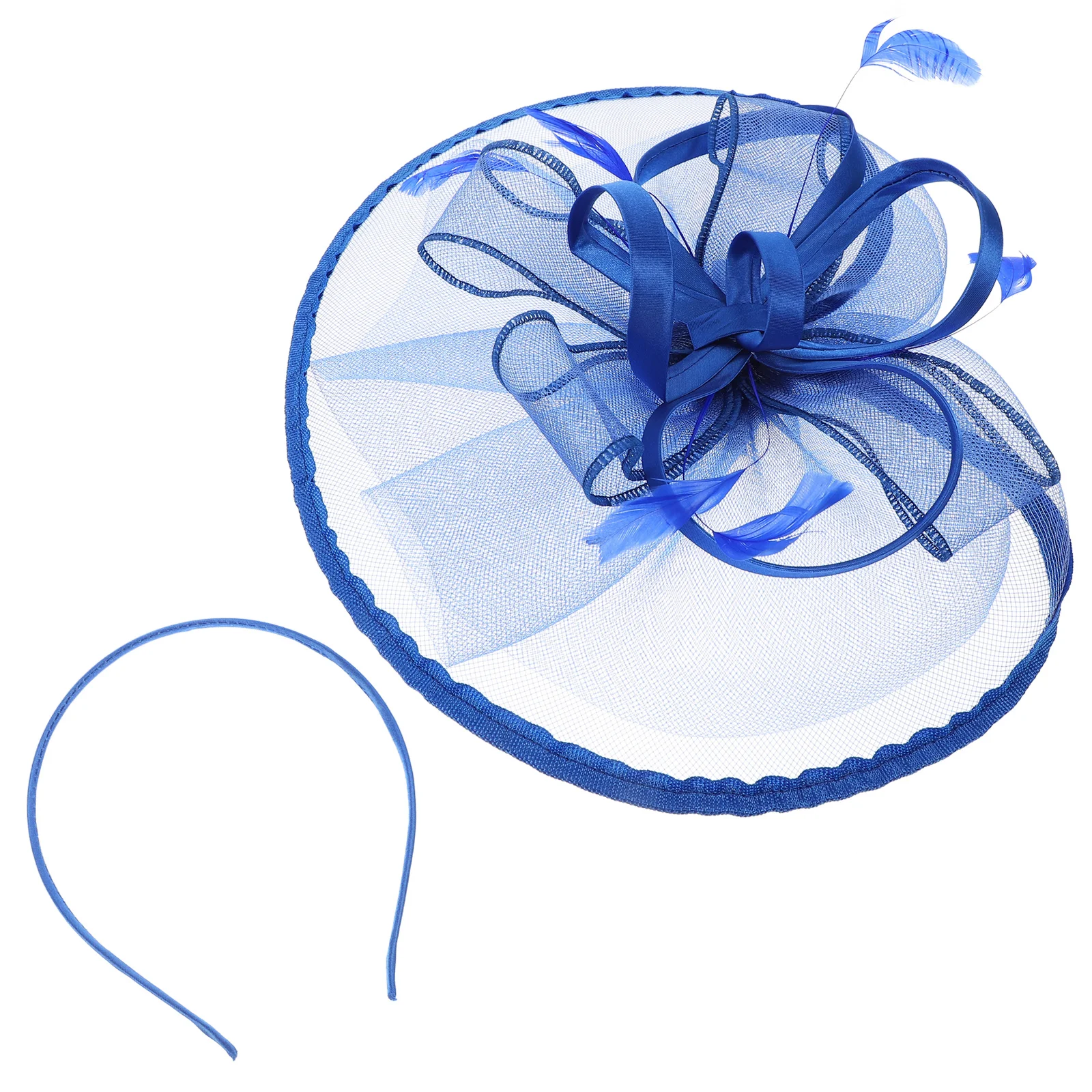 

Floral Mesh Headdress Wedding Decor Caps Quill Headband Headpiece Boutique Charming Bridal Elastic Net Headgear Miss Women's