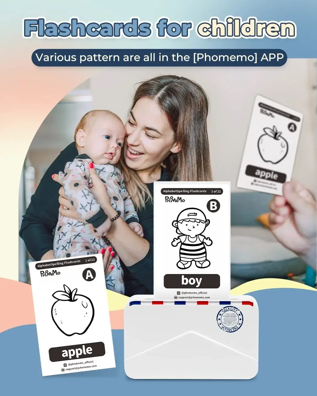 Phomemo M03AS ̴ ޴  , ũ  , 300dpi ȣȯ, 15mm, 53mm, 80mm ũ  