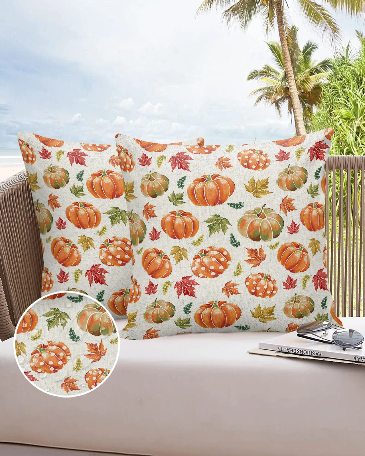 

Осенняя Акварельная Тыква 2/4 шт., уличная наволочка, водонепроницаемая наволочка для дивана, чехол для детской подушки, для сада, внутреннего дворика