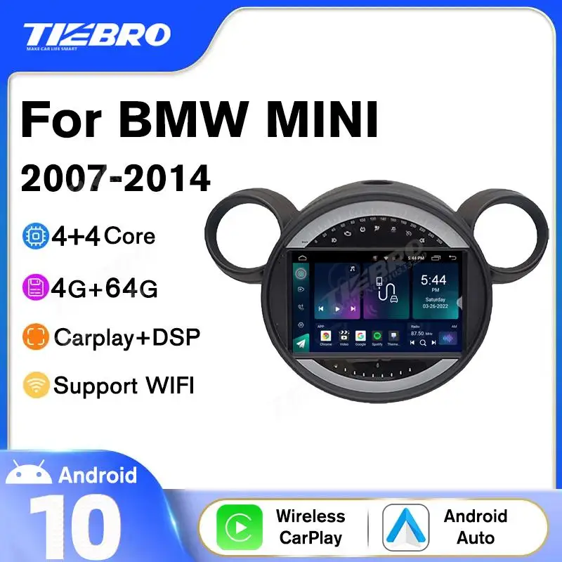 

Tiebro Android 10 Car Radio For BMW MINI COOPER R56 R60 2007-2014 2Din Car Multimedia Video Player GPS Android Auto Carplay DSP