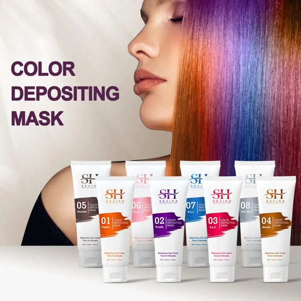 9 Colors Dyeing Care Hair Mask Hair Dye Non toxic DIY Hair Color Hold For 15 Days Dye Hair Mask