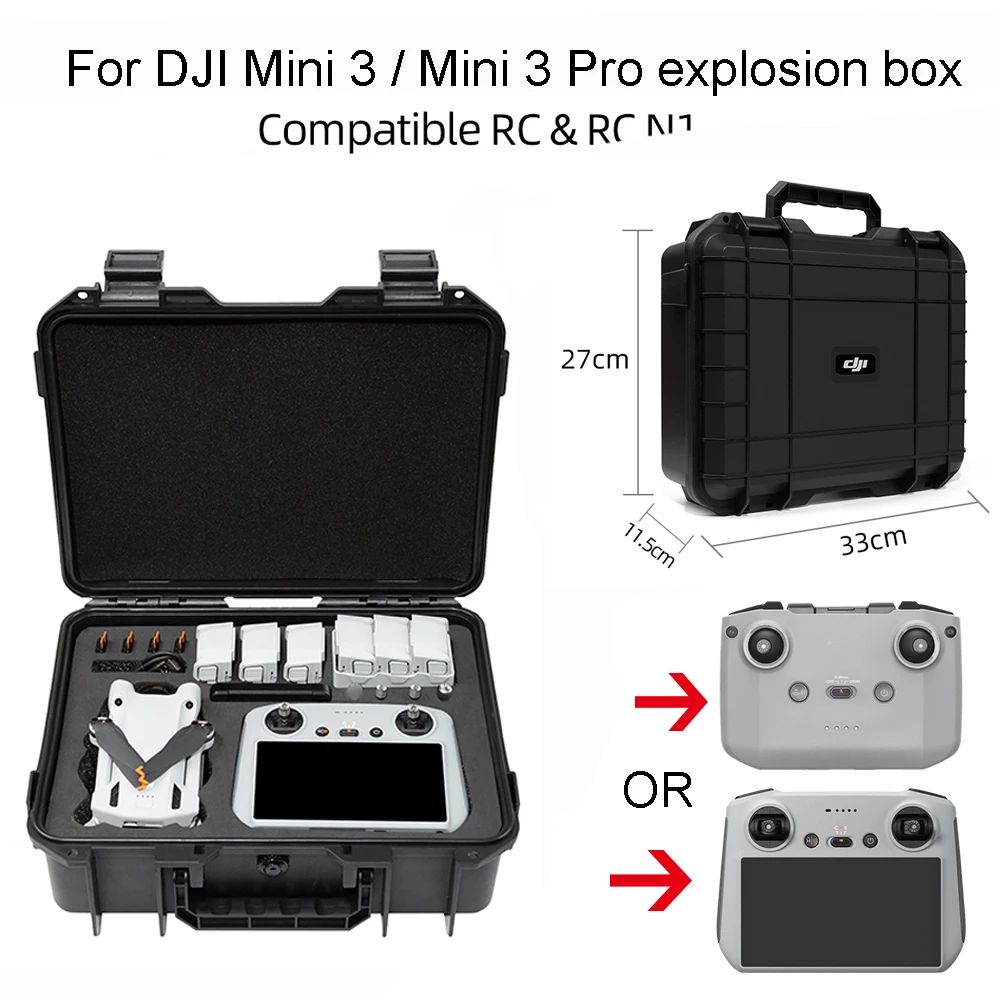 Per Dji Mini 3 Pro Case & Mini 3 (Rc & Rc: N1) Valigia A Spalla Bianca Per Dji Mini 3 Explosion Box Accessori Box