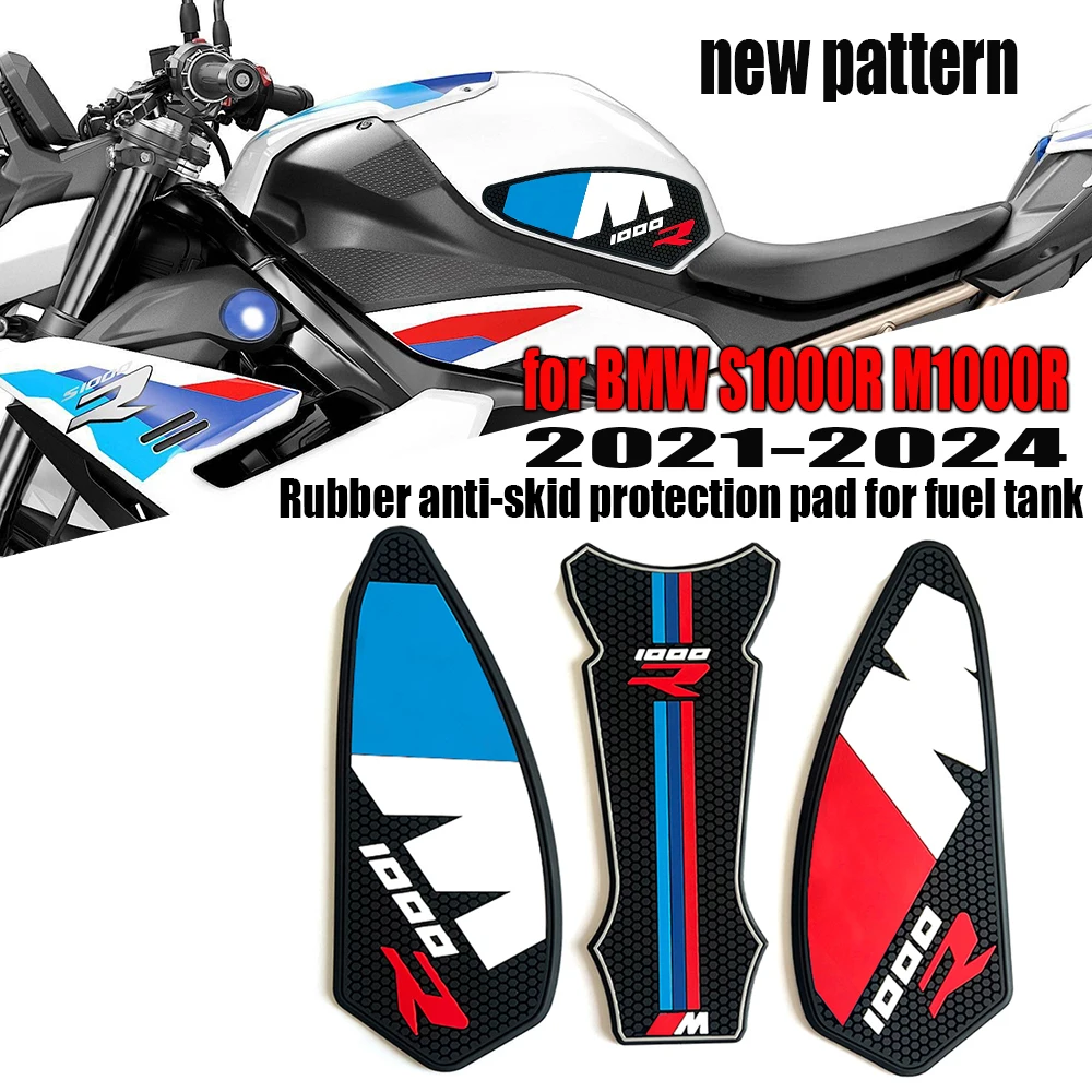 Fir BMW M1000R S1000R 2021-2024 Motorrad Accessoiren Rutschfest Säiten Tankpolster Gummi Sticker Dekorativ Schutz_voghion.com
