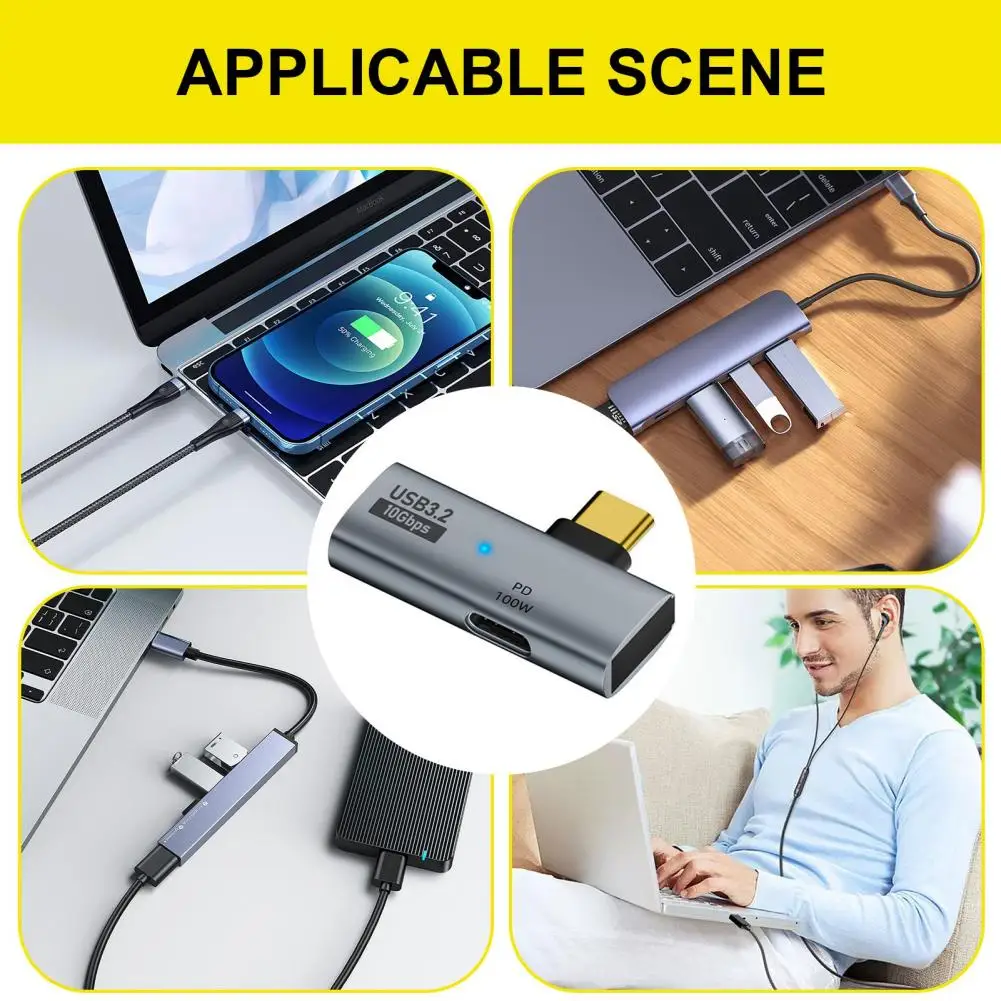 C타입-USB 어댑터 OTG, PD 충전, USB 3.2 데이터 변속기, 최대 10Gbps, USB C 암수 커넥터, 100W, 신제품