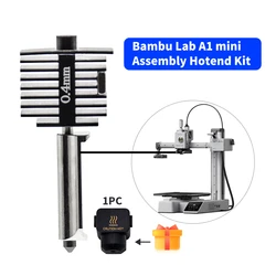 Replace Hotend Kit For Bambu Lab A1 mini Printer Hot End Fit With 0.4mm Hardened Steel Nozzle Bamboo A1mini 3D Printer Parts