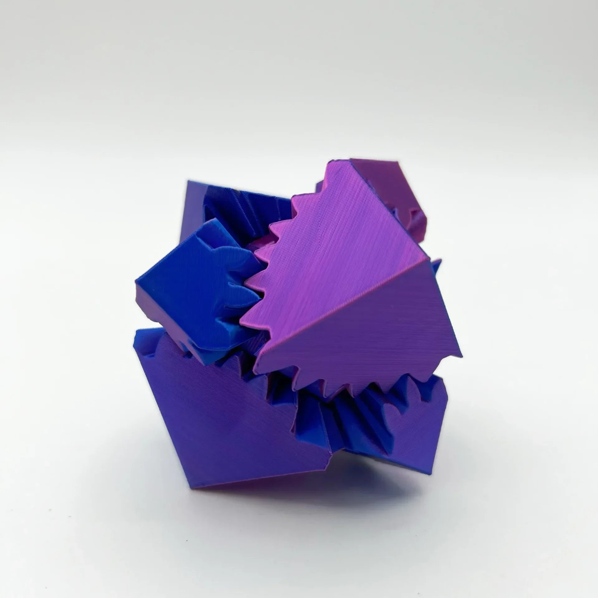 3D Printed Cube Fidget Toy Stress Relief Cube Gear Ball Rotating Stress Relaxing Toy Desktop Decoration Decompression