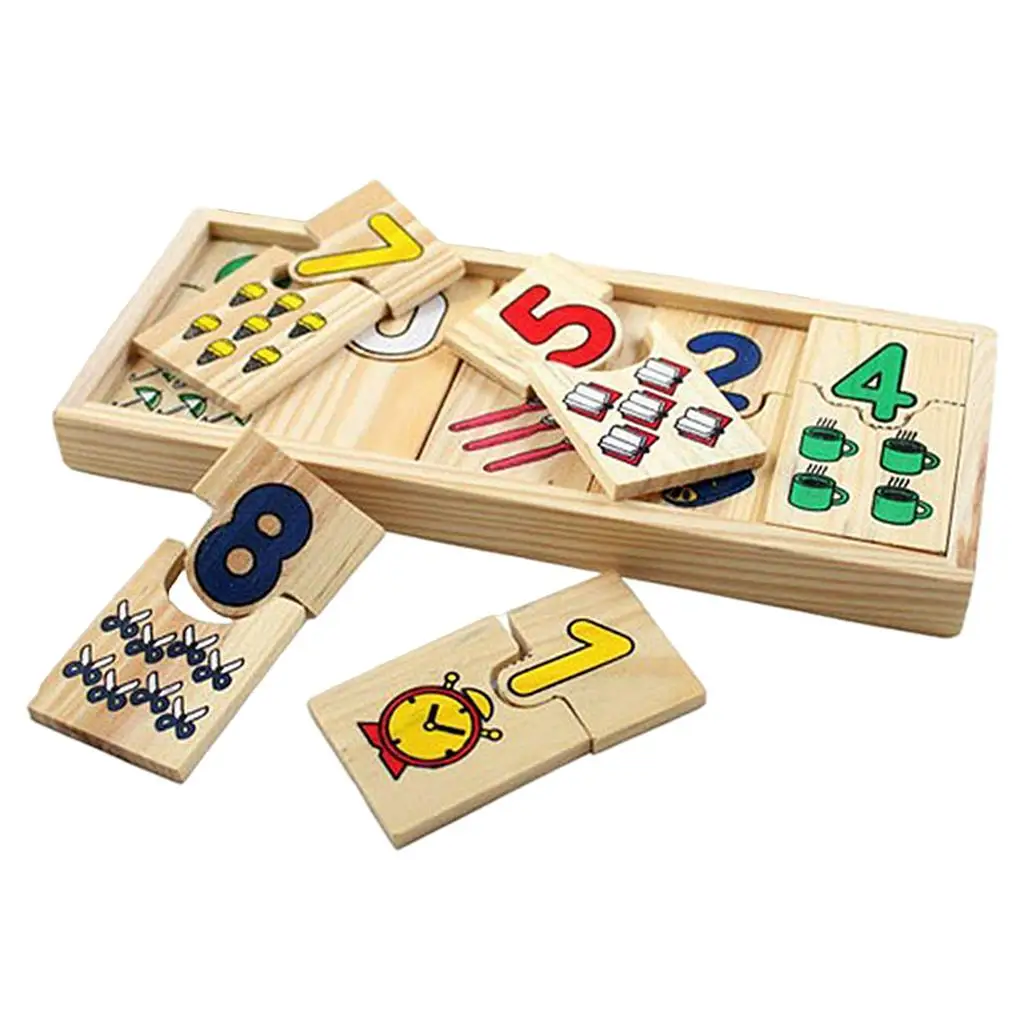 Self-Correcting Number Puzzles Developmental Toys Wooden 20 Pieces, Great Gift for Girls and Boys -  3, 4, 5 Year Olds 4