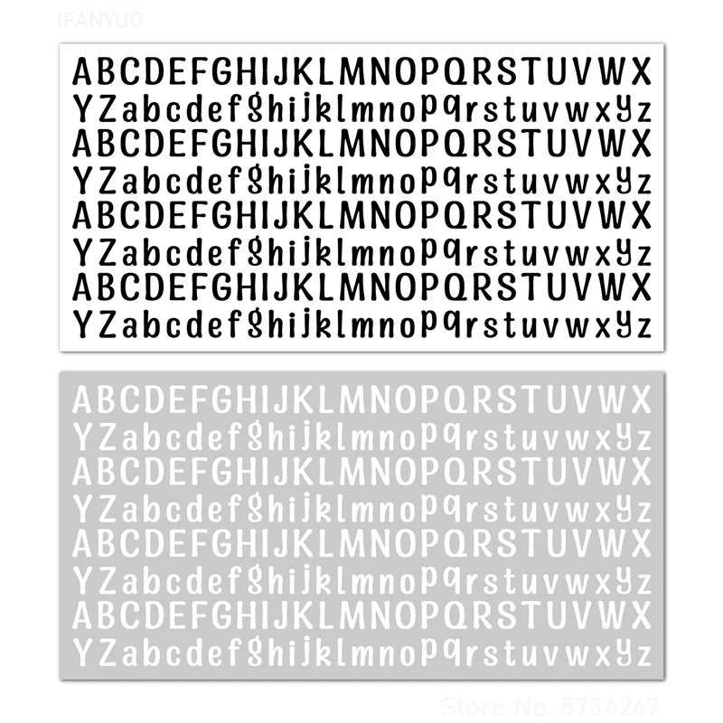 Black White English Letters Alphabet Uppercase lowercase Stickers Self-adhesive DIY Scrapbooking Diary Journal Planner Photo cartoon stickers,decorative stickers,self adhesive stickers,custom stickers,stationery stickers,anime stickers,paper stickers,adhesive stickers,decorative labels stickers,animal stickers