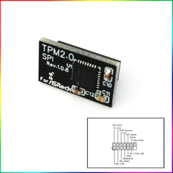 TPM 2.0 Module Security Module Board For ASROCK 14 PIN SPI Motherboard for Windows 11 Use
