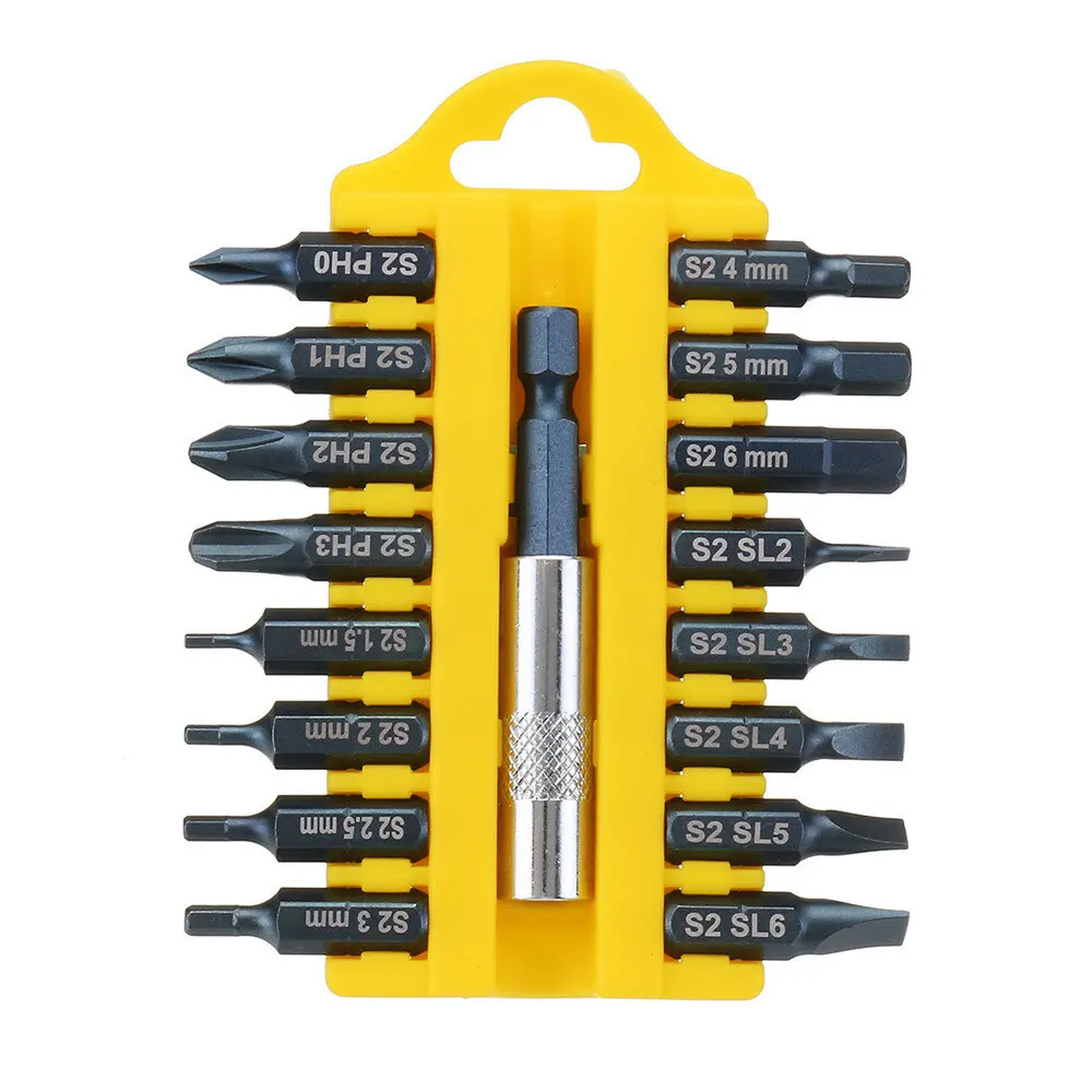 

17 In 1 Screwdriver Bit Set Alloy Steel 1/4 Inch Hex Shank Screwdriver