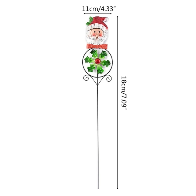 Karácsonyi Kerti Dekoráció Mikulás Hóember Szélmalom Fém Tét Gyep Terasz Kültéri Újévi Dísz - Image 6