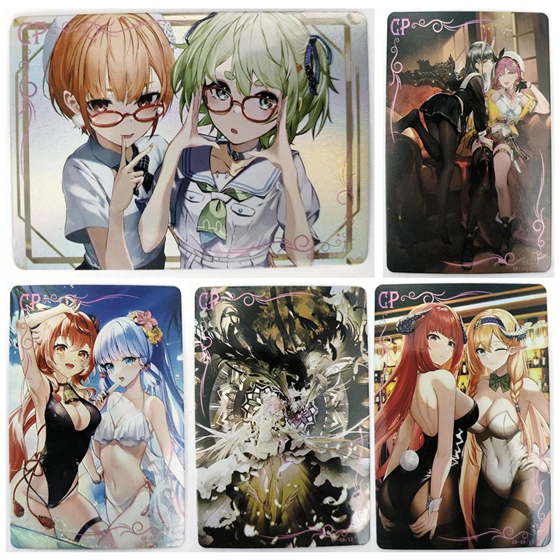 

Anime Goddess Story Rare CP Refractive Flashcards Rem Ram Kamisato Ayaka Hu Tao Toys for boys Collectible Cards Birthday Gifts